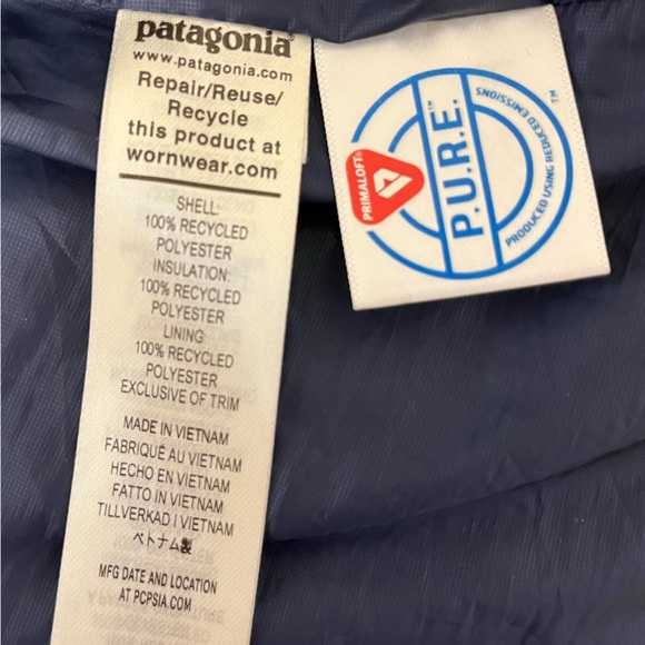 Patagonia Women's Nano Puff Jacket Classic Navy Water Repellent Insulated XL - Picture 8 of 9